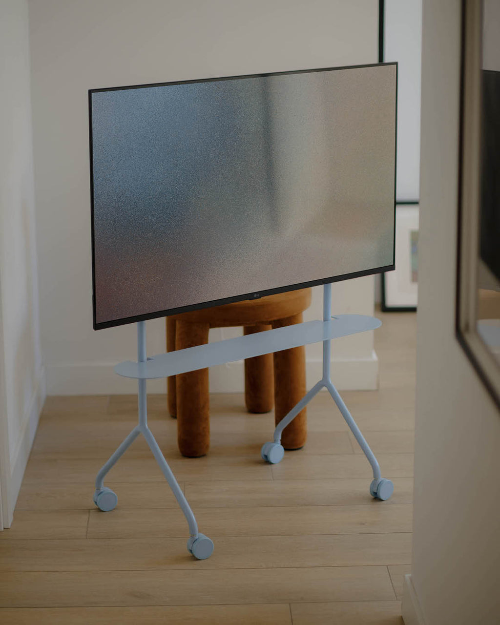 Pedestal Moon Light TV Stands 042 Powder Blue
