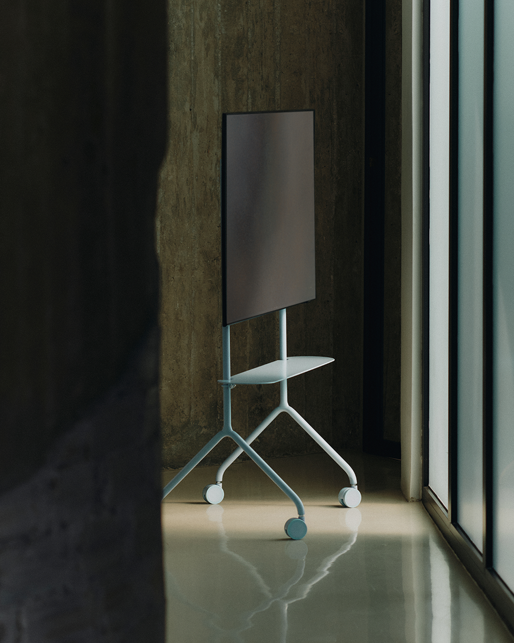 Pedestal Moon Light TV Stands 042 Powder Blue