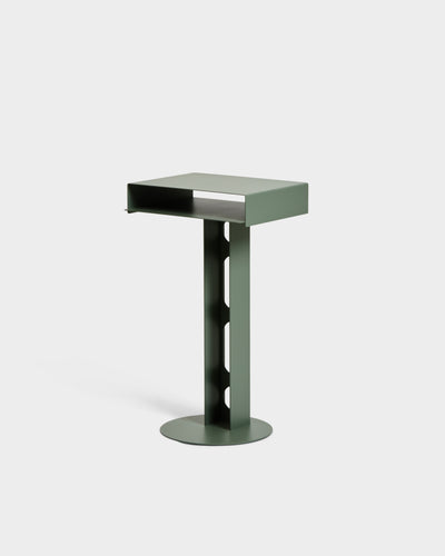 Pedestal Sidekick Table Power Accessories 019 Mossy Green